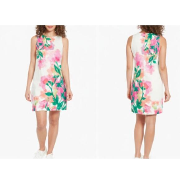 London Times Painterly Floral Sheath Dress - Picture 2 of 6